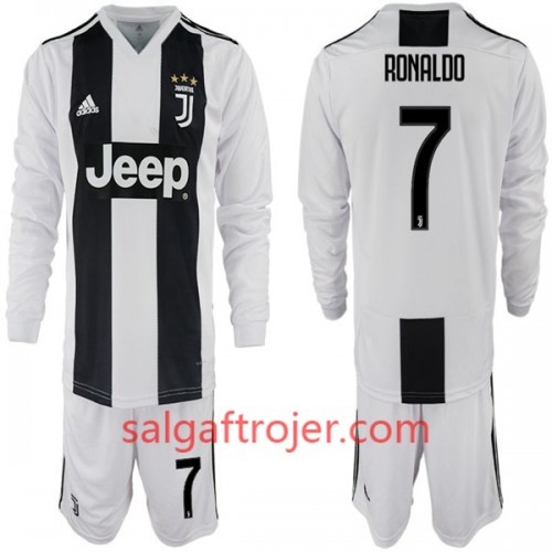 Juventus Fodboldtrøjer Ronaldo 7 Børn Hjemmebanesæt 2018/19 Langærmet Juventus Fodboldtrøjer Ronaldo 7 Børn Hjemmebanesæt 2018/19 Langærmet